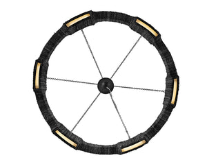 Raffi 30" Medium LED Single Tier Chandelier, Carbon Black