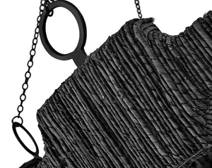 Raffi 30" Medium LED Single Tier Chandelier, Carbon Black