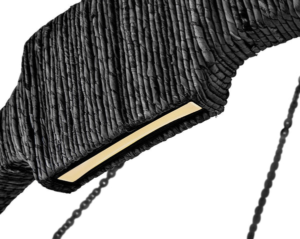 Raffi 30" Medium LED Single Tier Chandelier, Carbon Black