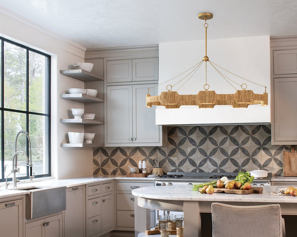 Raffi 52" Large LED Linear, Burnished Gold