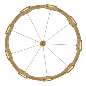 Raffi 48" Large LED Single Tier Chandelier, Burnished Gold