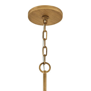 Raffi 48" Large LED Single Tier Chandelier, Burnished Gold