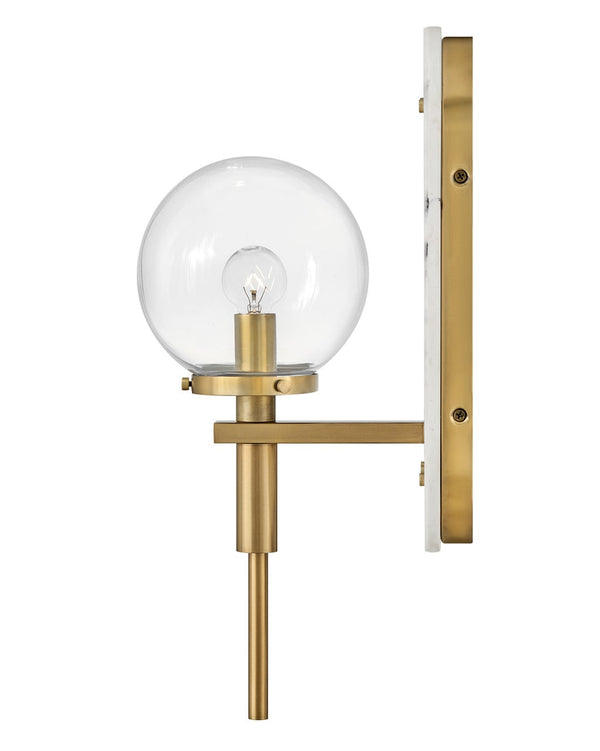 Gilda 5" Medium Single Light Sconce, Heritage Brass
