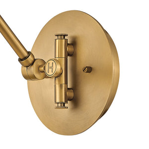 Gliss 7" One Light Medium Swing Arm Sconce, Polished White