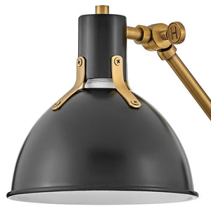 Gliss 7" One Light Medium Swing Arm Sconce, Satin Black