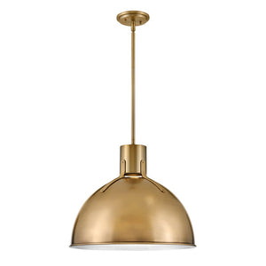 Gliss 20" One Light Large Pendant, Heritage Brass