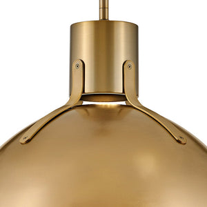 Gliss 20" One Light Large Pendant, Heritage Brass