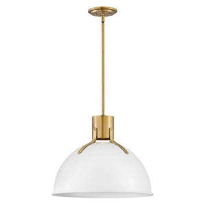 Gliss 20" One Light Large Pendant, Polished White