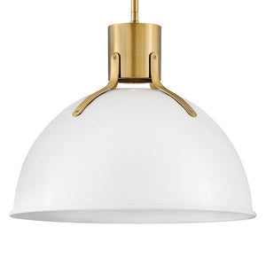 Gliss 20" One Light Large Pendant, Polished White
