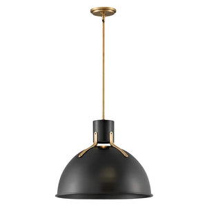 Gliss 20" One Light Large Pendant, Satin Black