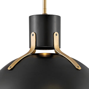 Gliss 20" One Light Large Pendant, Satin Black