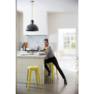 Gliss 20" One Light Large Pendant, Satin Black