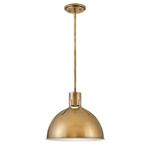 Gliss 14" One Light Medium Pendant, Heritage Brass