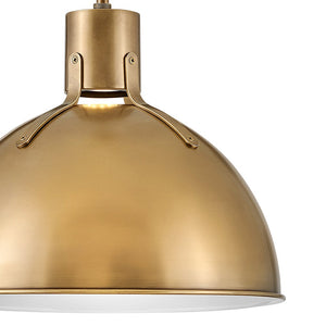 Gliss 14" One Light Medium Pendant, Heritage Brass