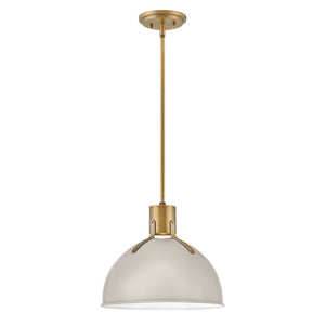 Gliss 14" One Light Medium Pendant, Light Taupe