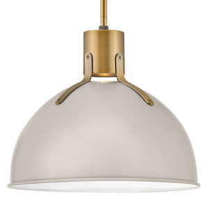 Gliss 14" One Light Medium Pendant, Light Taupe