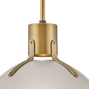 Gliss 14" One Light Medium Pendant, Light Taupe