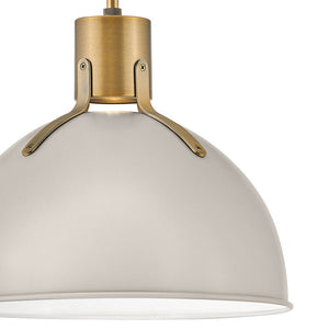 Gliss 14" One Light Medium Pendant, Light Taupe