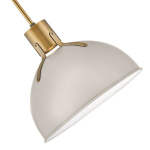 Gliss 14" One Light Medium Pendant, Light Taupe
