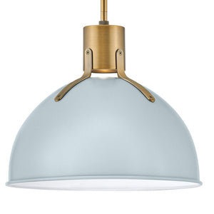 Gliss 14" One Light Medium Pendant, Pale Blue
