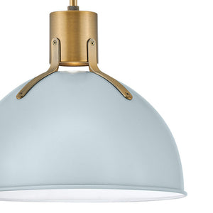 Gliss 14" One Light Medium Pendant, Pale Blue