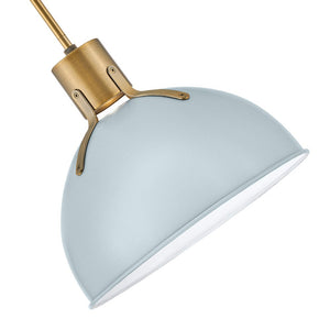 Gliss 14" One Light Medium Pendant, Pale Blue