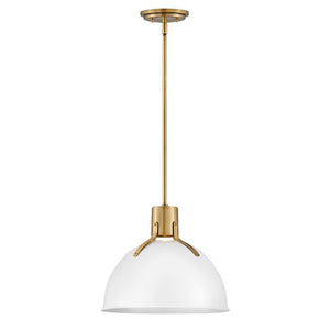Gliss 14" One Light Medium Pendant, Polished White