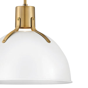 Gliss 14" One Light Medium Pendant, Polished White
