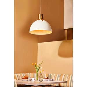 Gliss 14" One Light Medium Pendant, Polished White