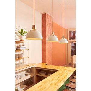 Gliss 14" One Light Medium Pendant, Polished White