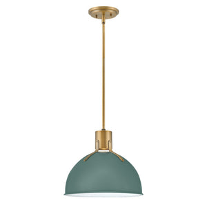 Gliss 14" One Light Medium Pendant, Sage Green