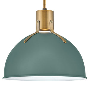 Gliss 14" One Light Medium Pendant, Sage Green