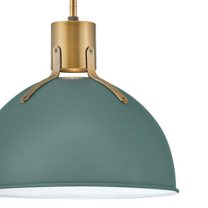 Gliss 14" One Light Medium Pendant, Sage Green
