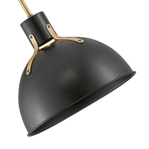 Gliss 14" One Light Medium Pendant, Satin Black