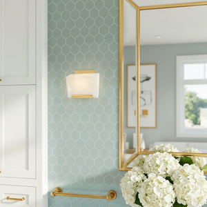 Valan 8" One Light Wall Sconce, Aged Brass