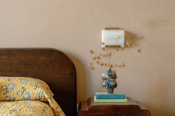 Valan 8" One Light Wall Sconce, Aged Brass