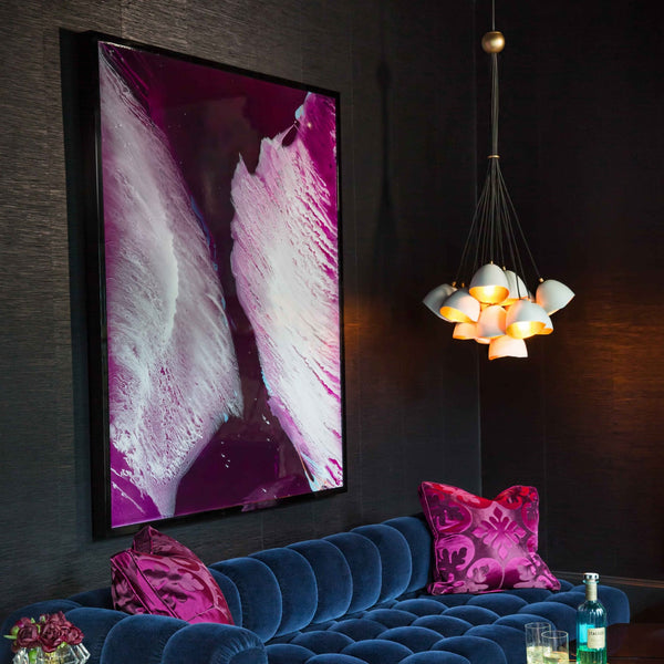 Nula 26" Fifteen Lights Medium Single Tier Chandelier, Shell White