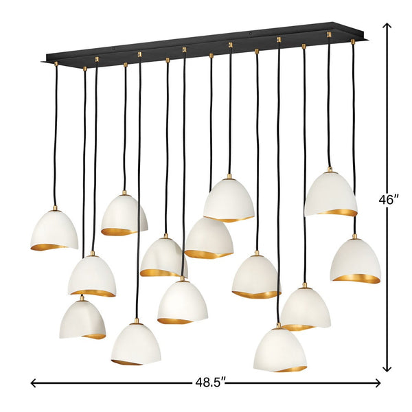 Nula 48" Medium Fourteen Light Linear, Shell White