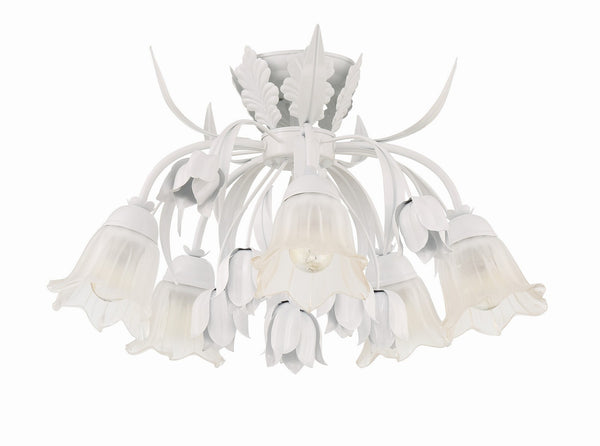 Rockwell 22'' Five Light Semi Flush Mount, White - Alternate Product Image 1.jpg