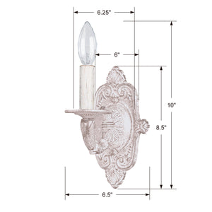 Maison Parisienne 5'' One Light Wall Sconce, Antique White - Alternate Product Image 1.jpg