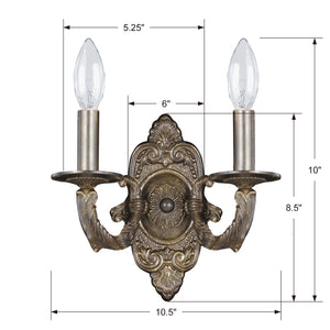 Maison Parisienne 10'' Two Light Wall Sconce, Venetian Bronze - Alternate Product Image 1.jpg