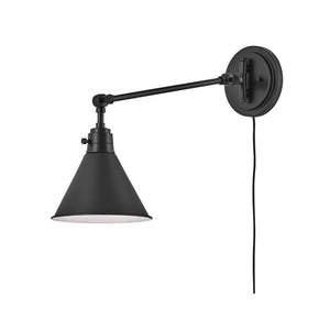 Relic 8" One Light Medium Swing Arm Sconce, Black