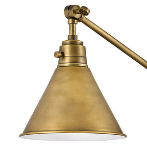 Relic 8" One Light Medium Swing Arm Sconce, Heritage Brass