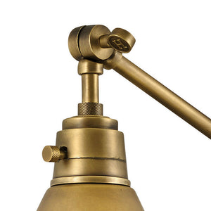 Relic 8" One Light Medium Swing Arm Sconce, Heritage Brass