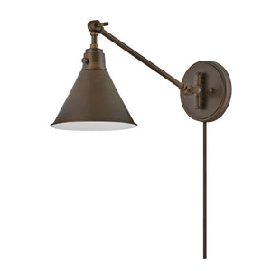 Relic 8" One Light Medium Swing Arm Sconce, Olde Bronze