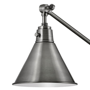 Relic 8" One Light Medium Swing Arm Sconce, Polished Antique Nickel
