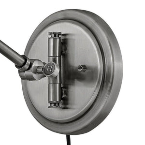 Relic 8" One Light Medium Swing Arm Sconce, Polished Antique Nickel