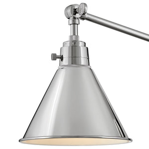 Relic 8" One Light Medium Swing Arm Sconce, Polished Nickel