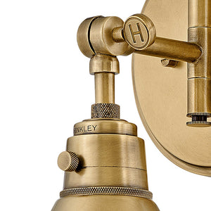 Relic 12" One Light Medium Swing Arm Sconce, Heritage Brass