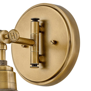 Relic 12" One Light Medium Swing Arm Sconce, Heritage Brass